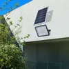 Lampioni stradali solari impermeabili 60W 100W 200W 300W 400W 500W IP67 Proiettori a LED per esterni Luci di inondazione per cortile Lampada da parete per giardino paesaggistico con telecomando