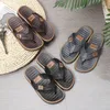 Zomer heren slippers luxe design flip-flops outdoor strand sandalen platte sleep mode thuis schoenen fabriek directe verkoop