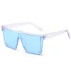 Fashion Men Women Sunglasses Square Oversized Sunglasses Flat Top Big Black Frame eyeglasses Goggle Beach Glasses Colors