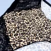 Beauwear Vita media Leopard Abbigliamento donna Mutandine corte Slip sexy in pizzo Plus Size Biancheria intima femminile Lingeires per donna 220425