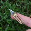 Allvin Mini Brass Package Opener Knife, EDC Tiny 1.25" portachiavi Coltelli, Coltello Peso 0.35oz Strumento multifunzione portatile