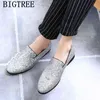 Buty imprezowe Men Classic Glitter Mokorki Złota suknia ślubna Elegancka 2022 Zapatos de Hombre Vestir Formal220513