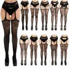 Erotic Stockings With Garter Belt For Women Fishnet Pantyhose Plus Size Thigh High Socks Sexy Lingerie 220516