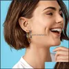 Hoop Huggie Punk Big Round Hoops أقراط الأزياء Colorf Crystal Hiphop Rock Jewelry Party for Women Wholesale Drop Deliv DHQH3