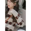 Pullover Sweater women's spring and Autumn New College style loose sweater high waist medium length skirt two-piece set