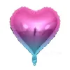 Balões de 18 polegadas decoração de festa de aniversário Gradiente Coração-em forma de cinco pontas estelar-balão arco-íris de balão de alumínio t9i001848