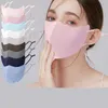 Eye protection ice silk sunscreen anti-haze mask washable dustproof jelly color breathable wholesale masks
