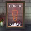 Украшение вечеринки DONER KEBAB RESTORUAN CAF BAR Двойной цвет светодиодный знак неоновой знак