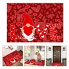 Tappeti Buon San Valentino Gnomo Zerbino decorativo Ingresso esterno per interni Bagno Tappetini di benvenuto Pavimento Decorazioni per la casa 40x60 cmTappeti