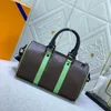 Designers Fashion Duffel Bags Female Travel Bags Genuine Leather Handbags Large Capacity Holdall Carry Luggage Overnight Weekender Bag