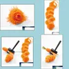 Fruit Vegetable Tools Kitchen Kitchen Dining Bar Home Garden Plastic Slicers Spiral Shred Process Device Cutter Slicer Peeler Tool Wave T