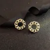 Stud Gold Cubic Zirconia Jewelry Earring For Female Aros Mujer Oreja Round Orecchini 18K Yellow Earrings Zircon WomenStud Dale22