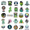 Waterdicht 103050pcs Aliens UFO Buiter Space Graffiti Stickers Cartoon Decals Kids Toy Diy Laptop Bagage Guitar Telefoon Fiets Car S5253105