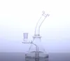 7.2 Inç Nargile Cam Su Bong Sigara Boru Ile Sidecar Perc Mini Bubbler Tüm Temizle Kuru Herb