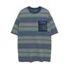 Men Designer Hip Hop Tees Stripe Stripe T-Shirt Mens Theriled T-Shirt Shirt Shirt 3 Color Size M-XXL