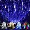 FENGRISE Outdoor Meteor Shower Rain Fairy String LED Light Garland Christmas Room Decorativo Impermeabile Holiday ing Y201020