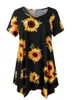 5XL 6XL Plus Size Women Clothing Summer Short Sleeve Tie Dye Print Casual Tee Shirt Peplum Tops Irregular Long Blouse 220526