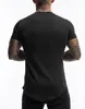 Mode homme t-shirt hommes hauts été Fitness musculation vêtements Muscle hommes chemises coton Slim Fit t-shirts 220421