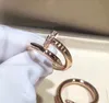 Anillos de amor joyas de lujo titanium acero anillo de uñas moda damas casuales regalo con cz diamond3511080