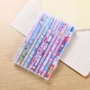 Simpatica cancelleria Kawaii 10 pezzi set penne gel colorate 10 colori penna glitter stile coreano creativo per forniture per ufficio scolastico Doodle 220714