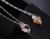 Pendant Necklaces Emmaya Fashion Heart Shaped Zircon Necklace White Gold Color Red Champagne Crystal For Women Anniversary JewelryPendant