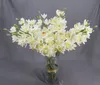 New Arrival One Faux Cymbidium Flower Branch Artificial Phalaenopsis 12 Heads Butterfly Orchid Plant for Floral Arrangement Decoration