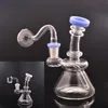 I più nuovi narghilè in vetro per olio d'acqua dab Bong Colorful Heady Mini Small Bubbler Beaker riciclano bong con chiodo al quarzo