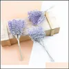 Decoratieve bloemen kransen feestelijke feestbenodigdheden huizen tuin 6 stks kunstmatige planten nep lavendel diy vazen ​​bruiloft decor plakboeking gi