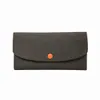 Women clutch wallet Genuine Leather wallet single zipper wallets lady ladies long classical purse with orange box card248Q