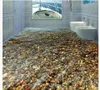 photo 사용자 정의 자기 접착 벽화 벽지 해변 맑은 물 부엌 욕실 침실 바닥 그림에 대 한 조약돌