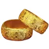 25 mm tjock roman Bangle for Women Wedding Jewelry 18K Guldfylld lyx Brudarmband gåva kan öppna dia 56mm