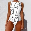 Sexy imprimé maillot de bain fermé grande taille maillots de bain Push Up femmes fleur Vintage corps nager plage piscine maillot de bain 220505