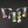 Raucherpfeifen 14mm Glas Aschenfänger Shisha Zubehör mit 10 ml buntem Silikonbehälter Reclaimer Männlich Weiblich Aschenfänger für Bong Dab Rig Quarz Banger