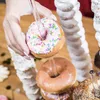 Pişirme Kalıpları 10 Pack Net Akrilik Donut Ekran Stand Donut Simit Tutucu Doğum Günü Düğün Bebek Duş Tutma Fırında Çıkarma