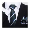 Bow Ties High Grade Silk Festive Gift Tie Handkerchief Pocket Squares Cufflink Set Clip Necktie Paisley Beige Male Fier22