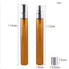 Glazen hervulbare fles leeg helder bruin aluminium drukpomp draagbare cosmetische verpakking parfum spray monster flacons 5 ml 10 ml