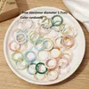 10 sztuk estetyczny kolorowy żywicy pierścień akrylowy zestaw dla kobiet Nowa Korea Geometryczne okrągłe pierścienie Dziewczyna Temperament Wszechstronne prezenty biżuterii