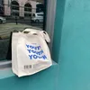 Evening Bags Women Canvas Shopping Bag YOUTH Letters Print Female Cotton Cloth Shoulder Eco Handbag Tote Reusable Grocery Shopper