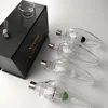 Smoking Delux Kits mit Quarznagel, 4 Spitzenfarben, Wasserglaspfeife, Wachsbehälter, Spitze, Silikon in Lebensmittelqualität, Mini NC Bird Dab Straw Handpfeifen