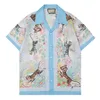 Mannen Designer Blouses Casual Shirts Mode Brief Print Slik Bowling Shirt Heren Plus Size Overhemden Zomer Korte Mouw T-shirt 2775