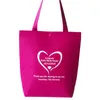 Emballage cadeau 100 pcs/Lot sacs en feutre emballage réutilisable de grande capacité avec poignées personnalisé imprimé LogoGift