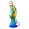 Nxy Dildos Yocy Silicone Soft Thick Shaped Pene Adult Passion Ventosa para hombres y mujeres Backyard Anal Plug Toy 0317