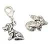 charms for bracelets necklaces with lobster clasps metal animal dog footprint samll vintage silver new diy fashion jewelry finding3704618