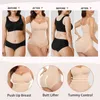 Kadınlar için Dikişsiz Shapewear Bodysuit Karın Kontrol Butt Kaldırıcı Vücut Şeytan Pürüzsüz Elbise Zayıflama İç çamaşırı L220802