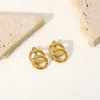 Hoop Huggie Mode Kreis Metall Gold Farbe Ohrringe Geometrische Twist Tropfen Ohrring Statement Schmuck GiftHoop