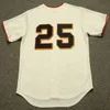 GlnC202 San Francisco Vintage Baseball Jersey 24 WILLIE MAYS 1970er Jahre 25 BARRY BONDS BOBBY 1969 26 DAVE KINGMAN 1973