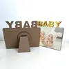 Sublimation Blank Photo Frame Ornaments DIY Heat Transfer Album Desktop Decoration Baby Birthday Full Moon Gift 180*150*5MM ZZE13807