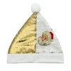 NOWOŚĆ 5 kolorów Sublimacja cekin Santa Hat na świąteczne dekoracje impreza kolorowe czapki festivel dekoracja