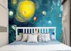 3d malowanie wszechświata drukowanie mural fototapeta tapeta dzieci sypialnia na nowoczesny papier papela de parede infantil papel de parede 3d