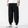 Men's Pants Men's Spring Autumn Sweatpants Linen Casual Men Loose Harem Trousers Bloomers Street Wear Pant Man Streetwear Chinese